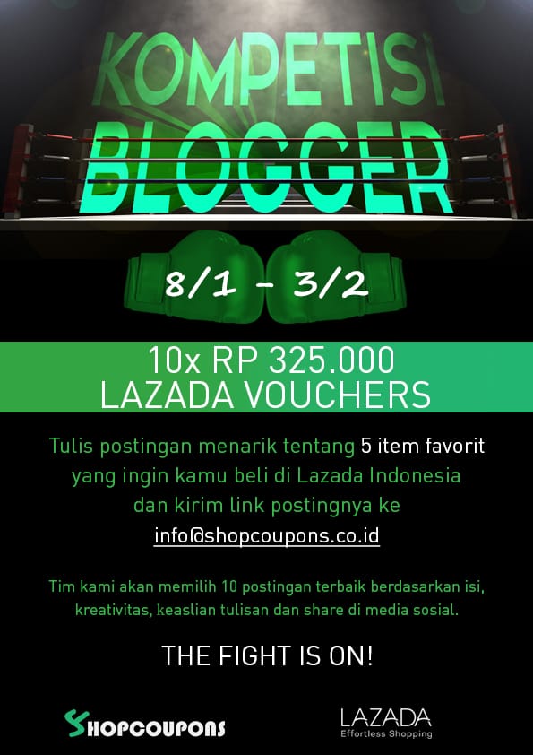 500 cerita kata bahasa dalam inggris ShopCoupons KOMPETISI X Lazada Blogger Indonesia